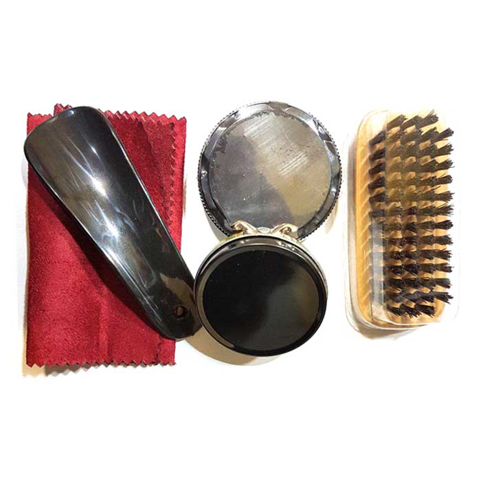 خرید پک واکس کفش چرمی با دستمال و پاشنه کش + قیمت فروش استثنایی